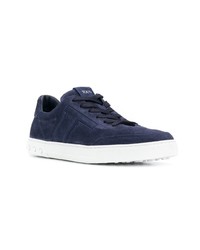 dunkelblaue Wildleder niedrige Sneakers von Tod's