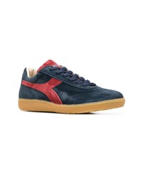 dunkelblaue Wildleder niedrige Sneakers von Diadora