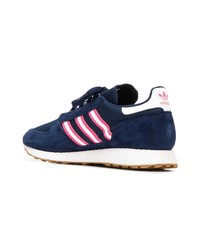 dunkelblaue Wildleder niedrige Sneakers von adidas