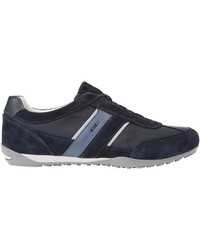 dunkelblaue Wildleder niedrige Sneakers von Geox