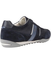 dunkelblaue Wildleder niedrige Sneakers von Geox