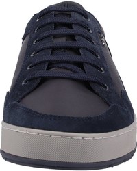 dunkelblaue Wildleder niedrige Sneakers von Geox