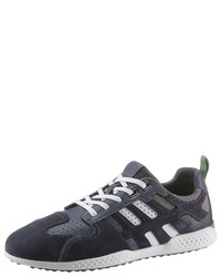 dunkelblaue Wildleder niedrige Sneakers von Geox