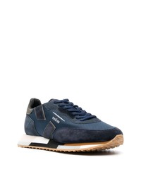 dunkelblaue Wildleder niedrige Sneakers von Ghoud