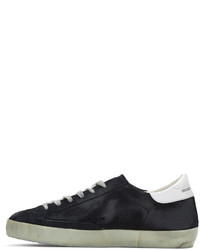 dunkelblaue Wildleder niedrige Sneakers von Golden Goose Deluxe Brand