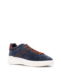 dunkelblaue Wildleder niedrige Sneakers von Hogan