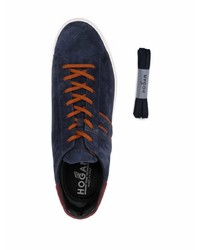 dunkelblaue Wildleder niedrige Sneakers von Hogan