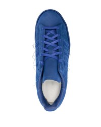 dunkelblaue Wildleder niedrige Sneakers von Y-3