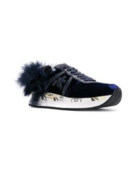 dunkelblaue Wildleder niedrige Sneakers von Premiata