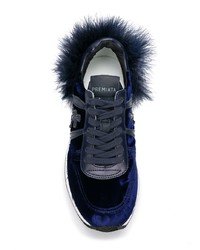 dunkelblaue Wildleder niedrige Sneakers von Premiata