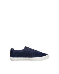 dunkelblaue Wildleder niedrige Sneakers von Hummel