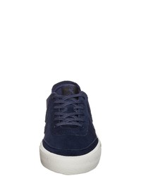 dunkelblaue Wildleder niedrige Sneakers von Hummel