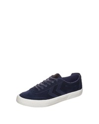 dunkelblaue Wildleder niedrige Sneakers von Hummel