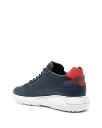 dunkelblaue Wildleder niedrige Sneakers von Hogan