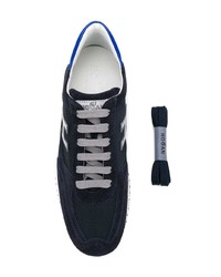 dunkelblaue Wildleder niedrige Sneakers von Hogan