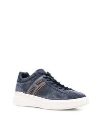 dunkelblaue Wildleder niedrige Sneakers von Hogan