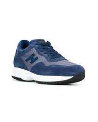 dunkelblaue Wildleder niedrige Sneakers von Hogan