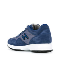 dunkelblaue Wildleder niedrige Sneakers von Hogan