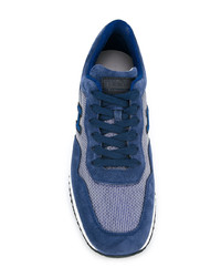 dunkelblaue Wildleder niedrige Sneakers von Hogan