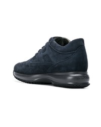 dunkelblaue Wildleder niedrige Sneakers von Hogan