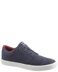 dunkelblaue Wildleder niedrige Sneakers von Jack & Jones