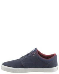 dunkelblaue Wildleder niedrige Sneakers von Jack & Jones