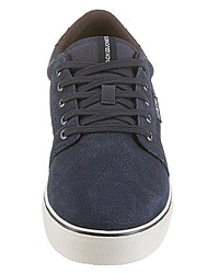 dunkelblaue Wildleder niedrige Sneakers von Jack & Jones