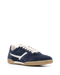 dunkelblaue Wildleder niedrige Sneakers von Tom Ford