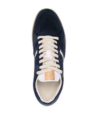 dunkelblaue Wildleder niedrige Sneakers von Tom Ford