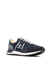 dunkelblaue Wildleder niedrige Sneakers von Premiata