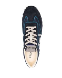 dunkelblaue Wildleder niedrige Sneakers von Premiata