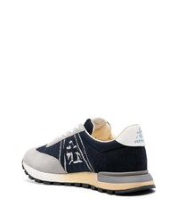 dunkelblaue Wildleder niedrige Sneakers von Premiata