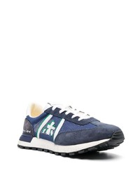 dunkelblaue Wildleder niedrige Sneakers von Premiata