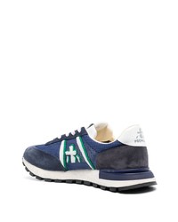 dunkelblaue Wildleder niedrige Sneakers von Premiata