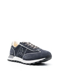 dunkelblaue Wildleder niedrige Sneakers von Premiata