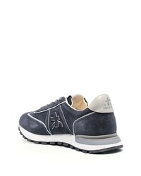 dunkelblaue Wildleder niedrige Sneakers von Premiata