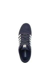 dunkelblaue Wildleder niedrige Sneakers von K-Swiss