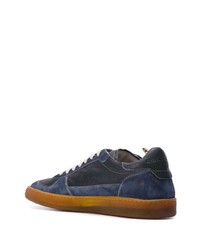 dunkelblaue Wildleder niedrige Sneakers von Officine Creative