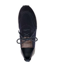 dunkelblaue Wildleder niedrige Sneakers von Scarosso