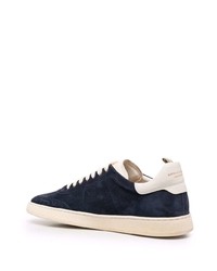 dunkelblaue Wildleder niedrige Sneakers von Officine Creative