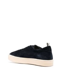 dunkelblaue Wildleder niedrige Sneakers von Officine Creative