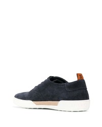 dunkelblaue Wildleder niedrige Sneakers von Tod's