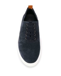 dunkelblaue Wildleder niedrige Sneakers von Tod's