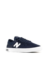 dunkelblaue Wildleder niedrige Sneakers von Junya Watanabe MAN