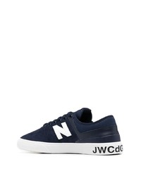 dunkelblaue Wildleder niedrige Sneakers von Junya Watanabe MAN