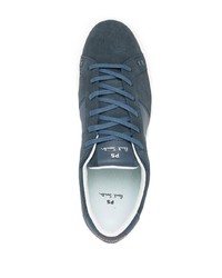 dunkelblaue Wildleder niedrige Sneakers von PS Paul Smith