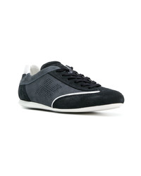 dunkelblaue Wildleder niedrige Sneakers von Hogan