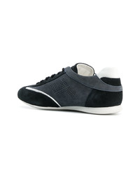 dunkelblaue Wildleder niedrige Sneakers von Hogan