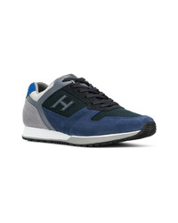 dunkelblaue Wildleder niedrige Sneakers von Hogan