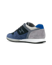 dunkelblaue Wildleder niedrige Sneakers von Hogan